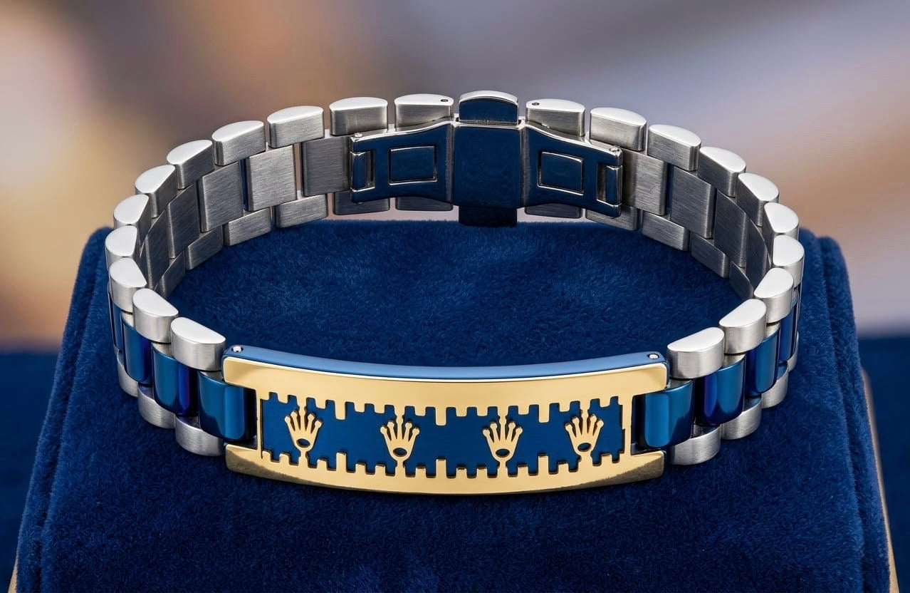Blue & Black Rolex-Style Bracelet