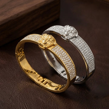 Versace-Style Gold & Silver Bracelet