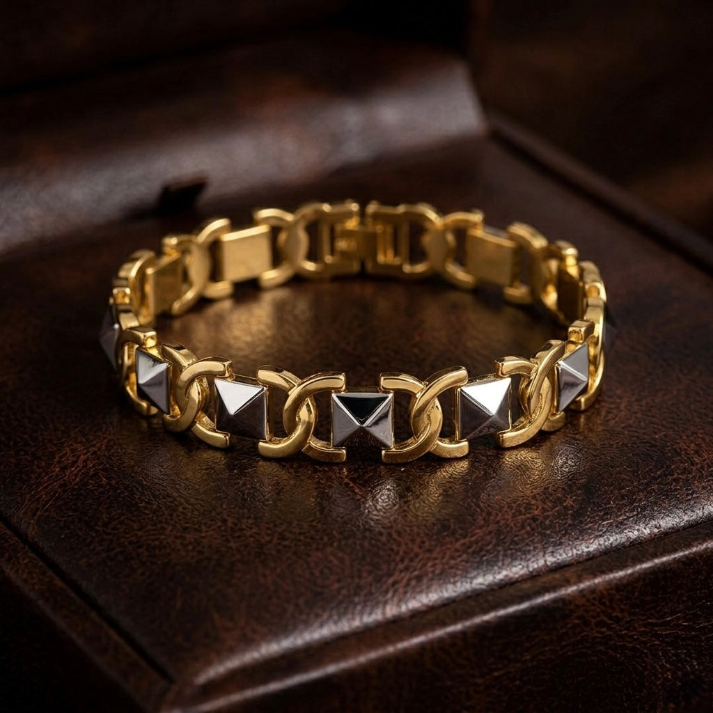Golden Silver Unisex Bracelet