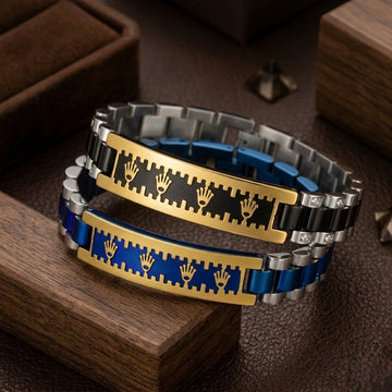 Blue & Black Rolex-Style Bracelet