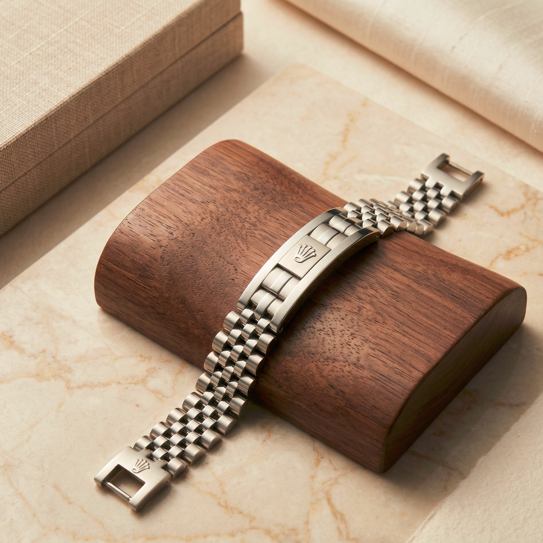 Rolex-Inspired Full Silver Bracelet