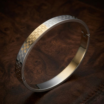 Unisex Versace-Inspired Silver Bracelet