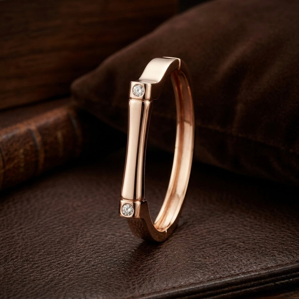Handcuff Style Rose Gold Bracelet