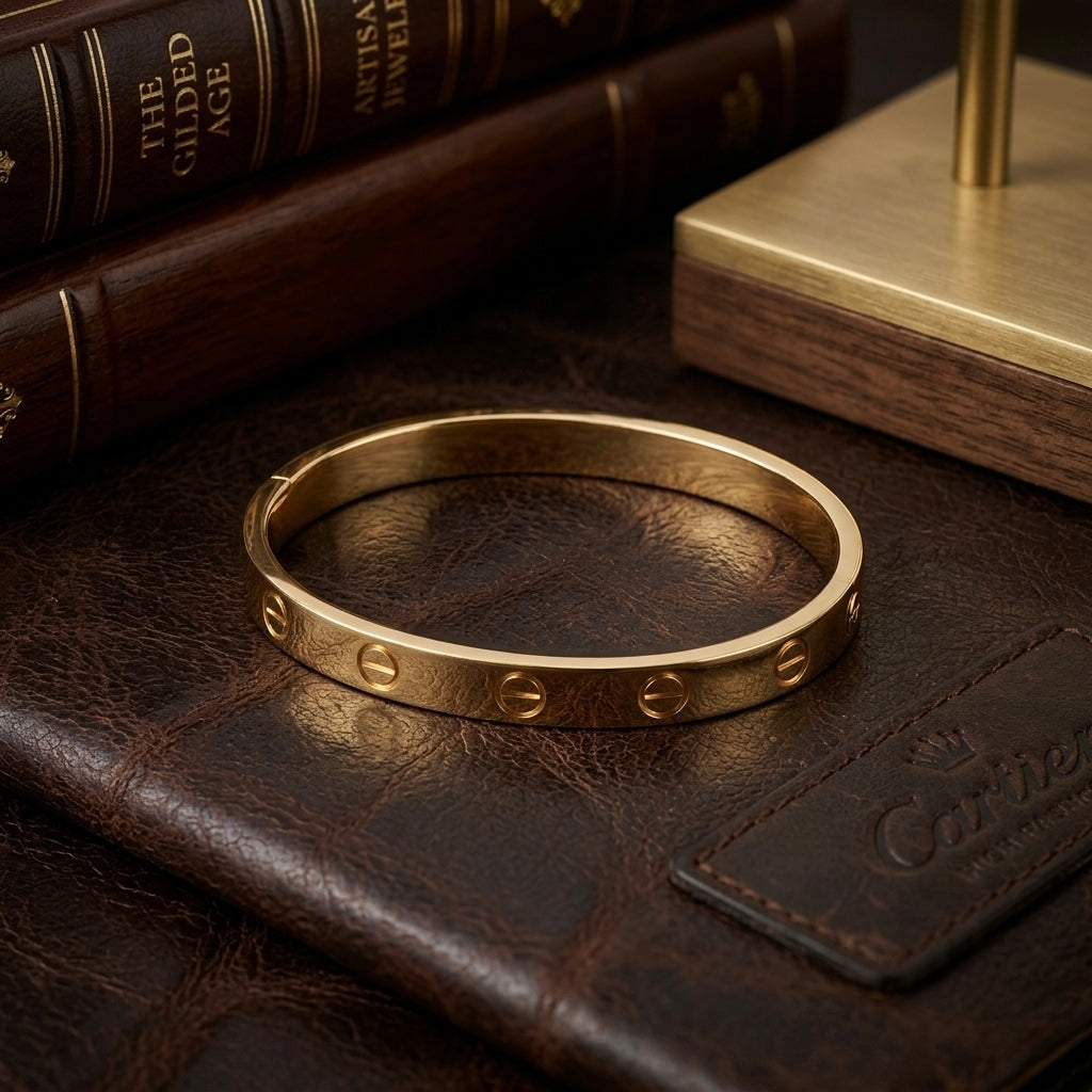 Cartier-Style Gold Bracelet