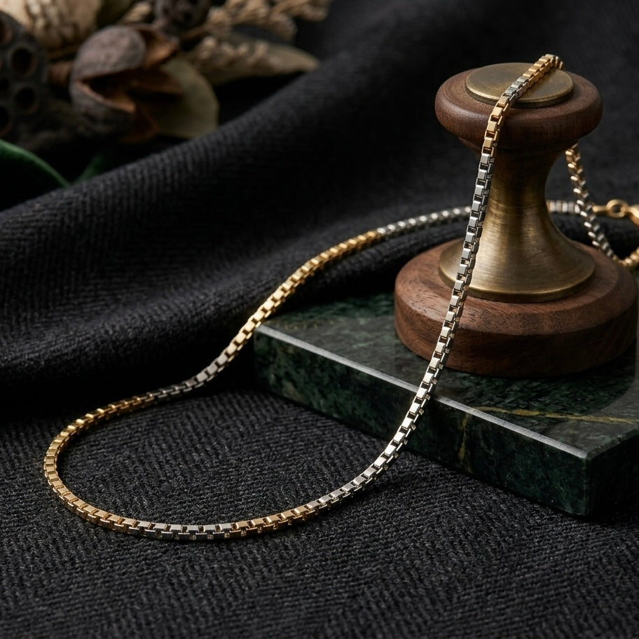 Dual-Tone Silver & Gold Chain