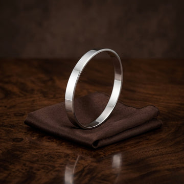 Elegant Silver Bangle Bracelet