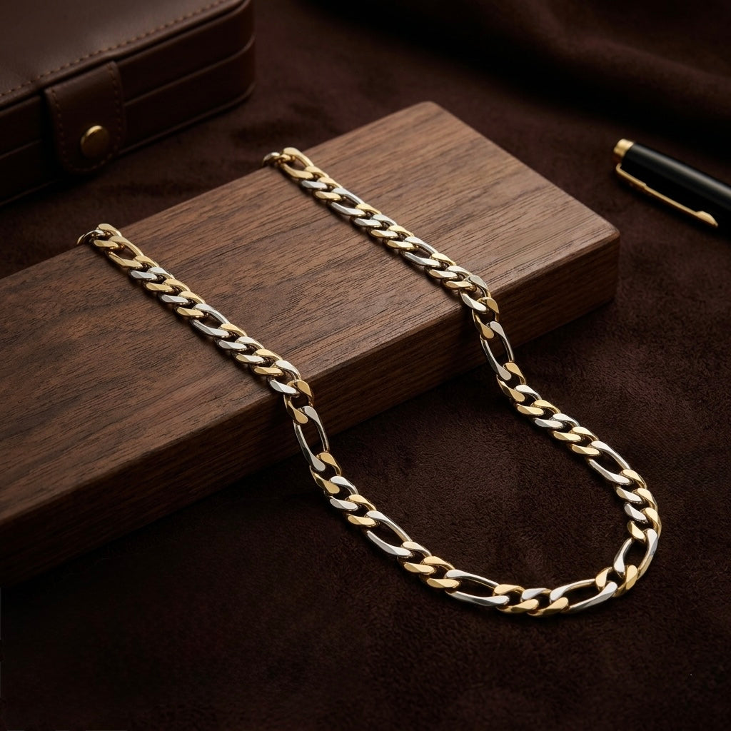 Dual-Tone Classic Silver & Gold Chain