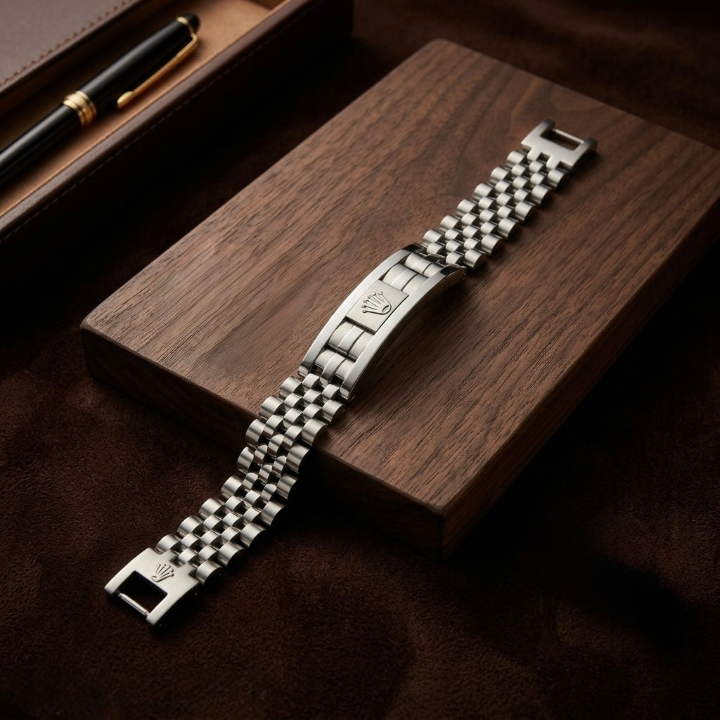 Rolex-Inspired Full Silver Bracelet