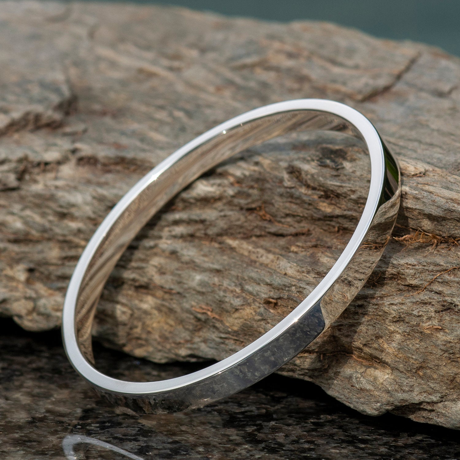 Elegant Silver Bangle Bracelet