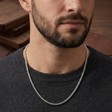 Twisted Silver Rope Chain