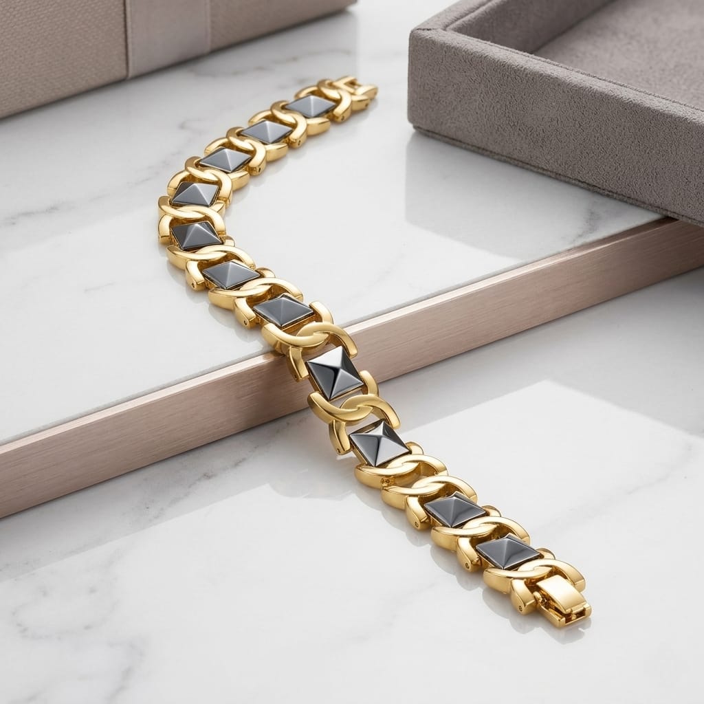 Golden Silver Unisex Bracelet