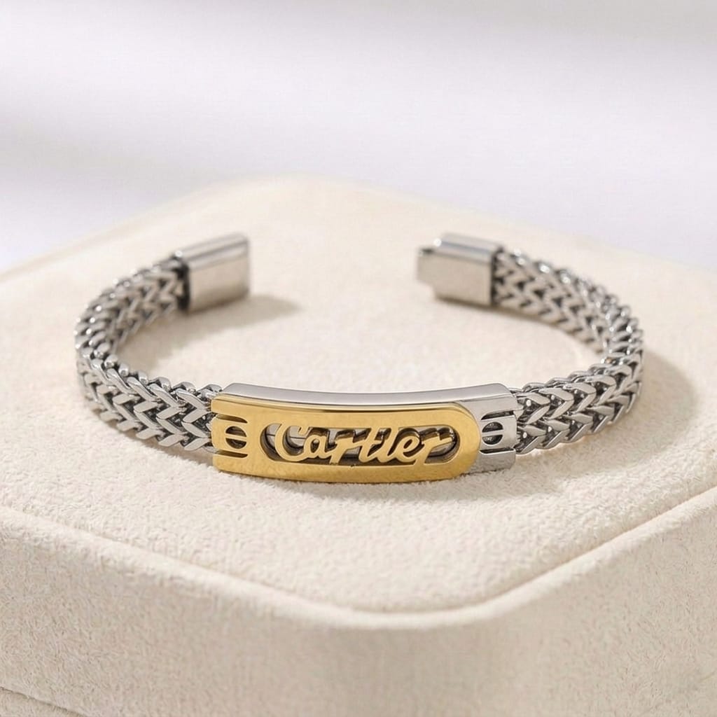 Cartier-Inspired Silver Bracelet