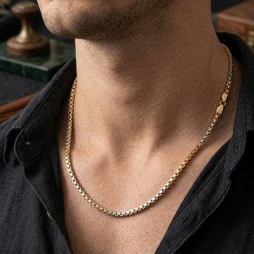 Dual-Tone Silver & Gold Chain