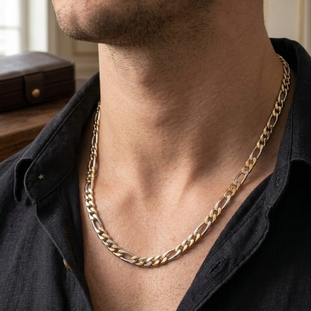 Dual-Tone Classic Silver & Gold Chain