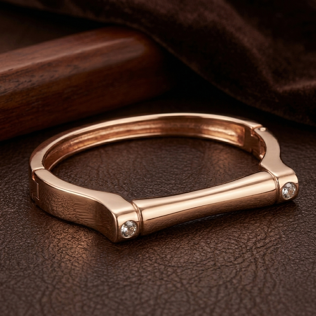 Handcuff Style Rose Gold Bracelet