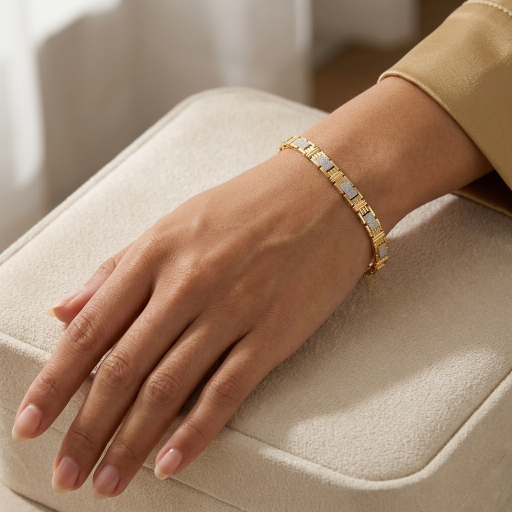 Two-Tone Silver & Gold Bracelet