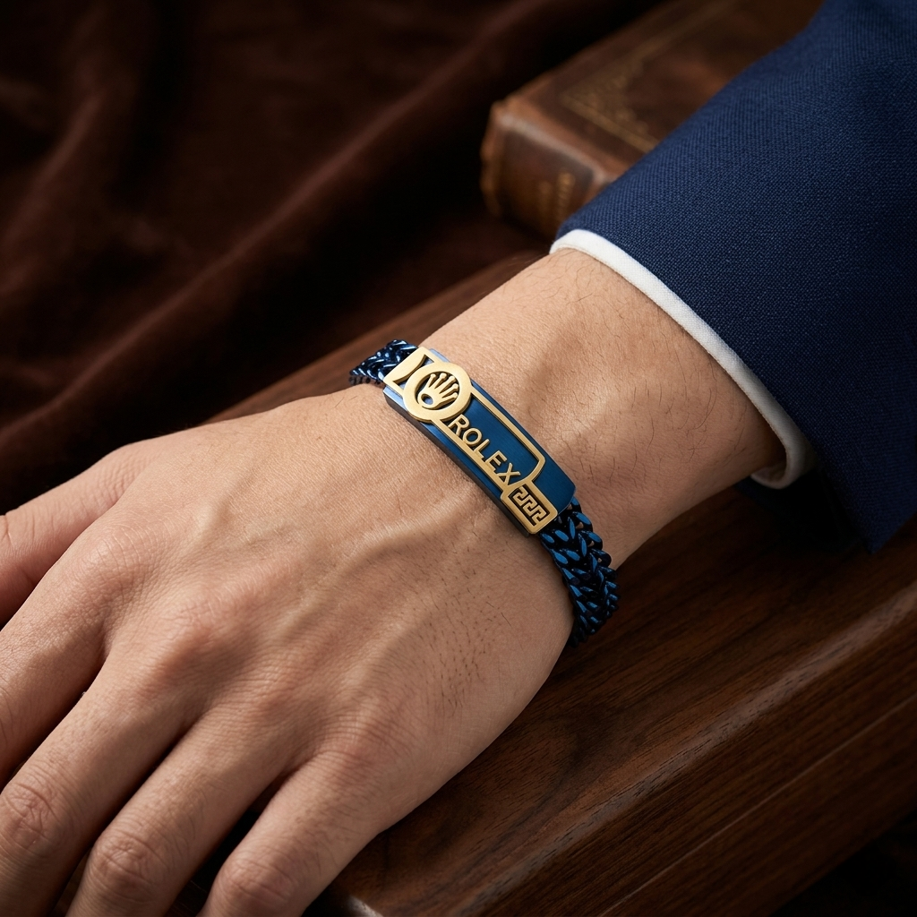 Rolex-Inspired Blue Bracelet
