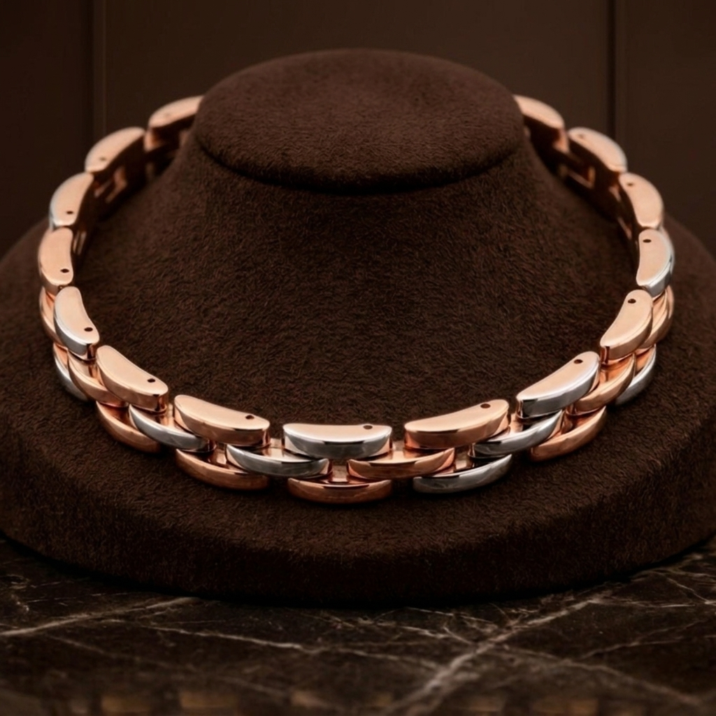 Mic-Inspired Silver & Gold Bracelet