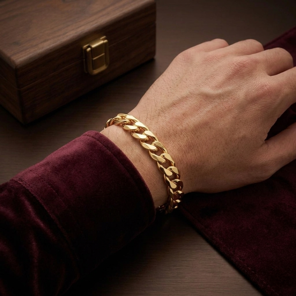 Thick Gold Chain Bracelet