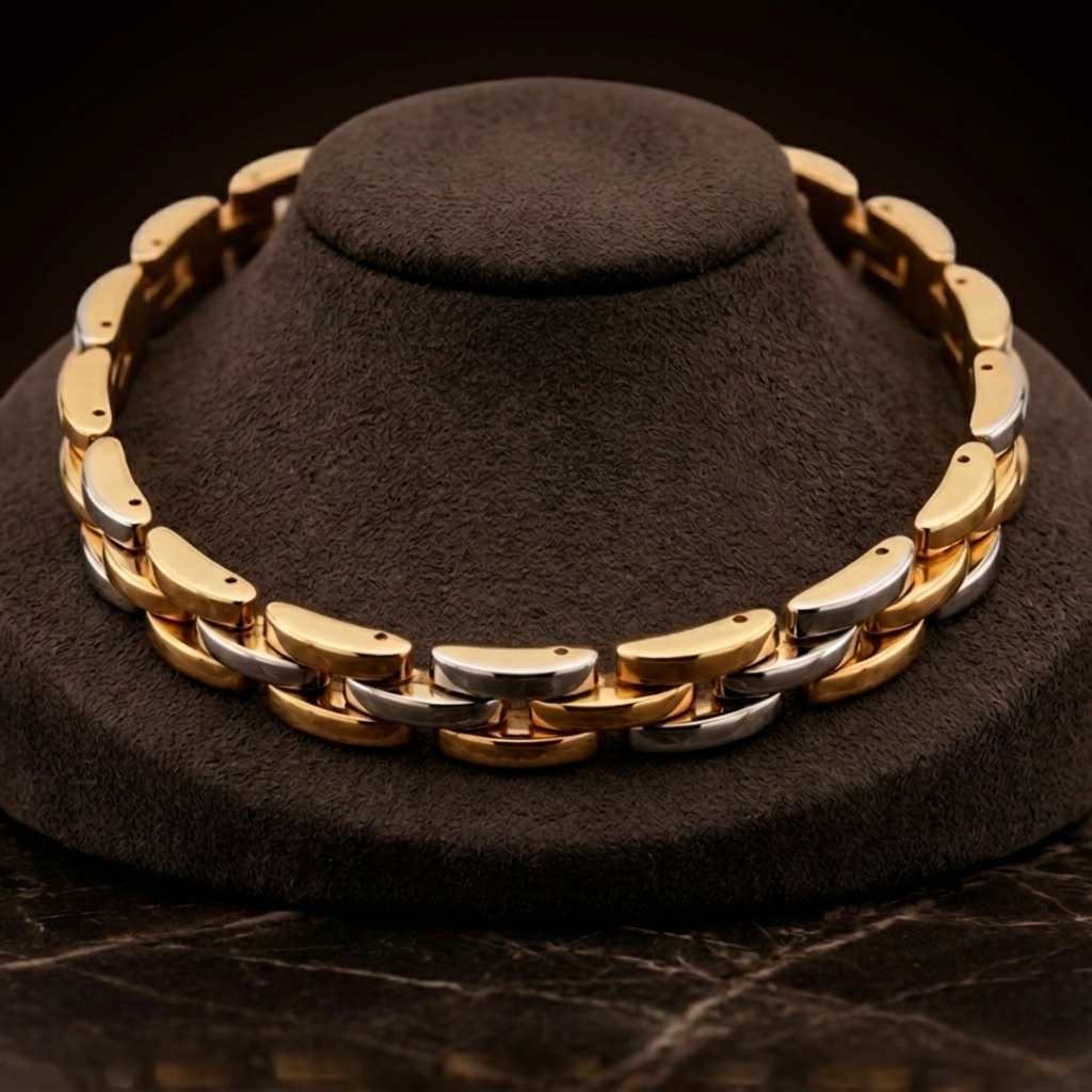 Mic-Inspired Silver & Gold Bracelet